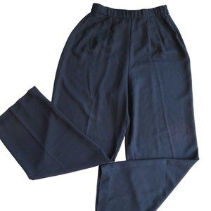 Vintage 70s Cache Black Pants XS High Waist Wide Leg Elastic Side Zip Union Tag